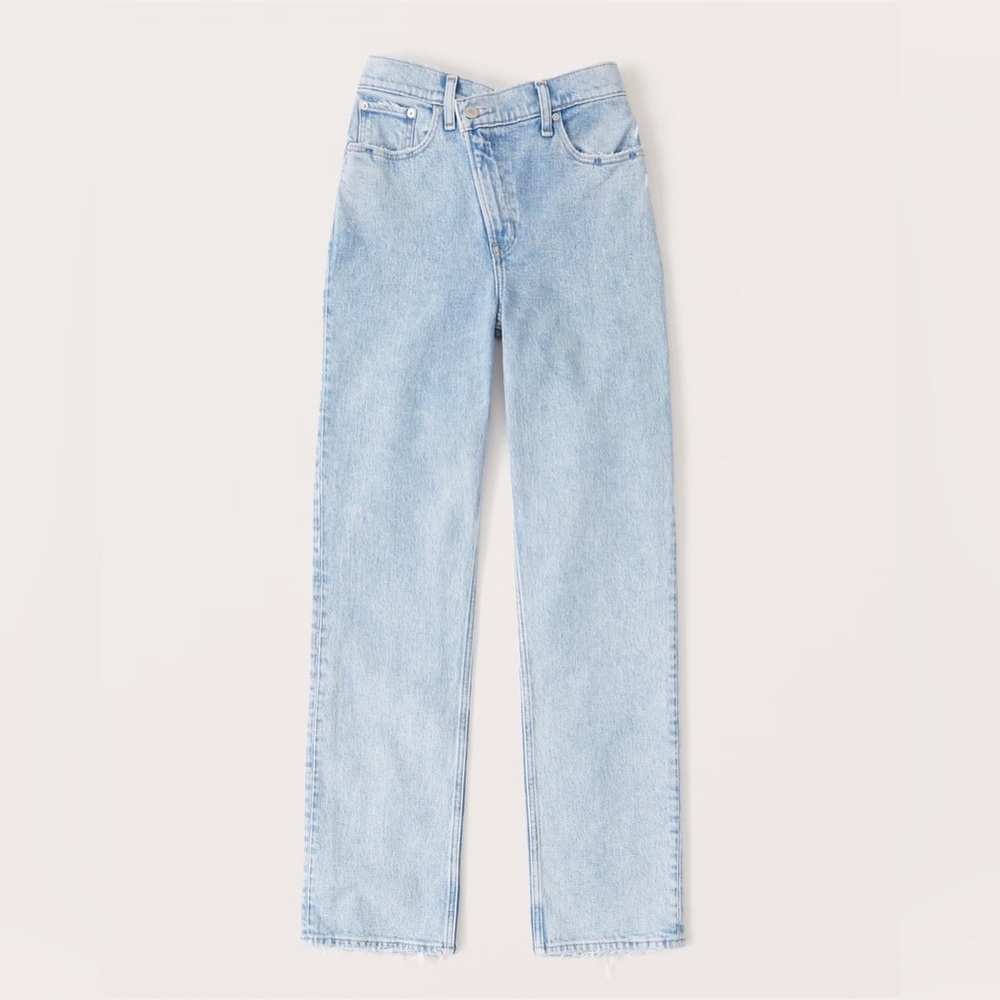 90s Slim Straight Ultra High Rise Crossover Jeans | Abercrombie